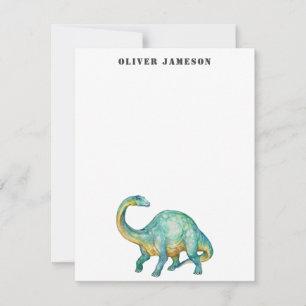 Correspondance Carte de note Brontosaurus Dinosaur