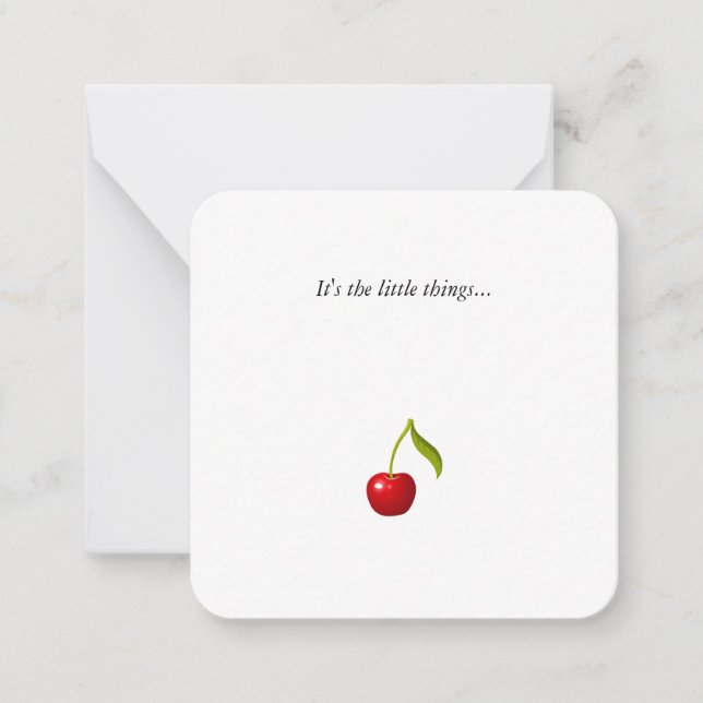 Correspondance Carte de note Cherry Mini Thank You (Devant)