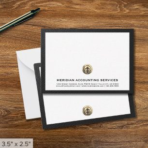 Correspondance Carte de note comptable du logo Gold professionnel