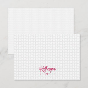 Correspondance Carte de note de coupure de Knit personnalisée ros