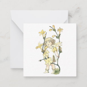 Correspondance Carte de note de fée de fleur