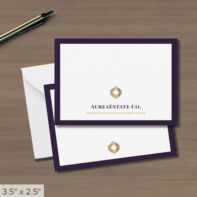 Correspondance Carte de note de logo Luxe Professional Gold (Créateur téléchargé)