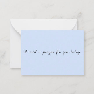 Correspondance Carte de note de prière