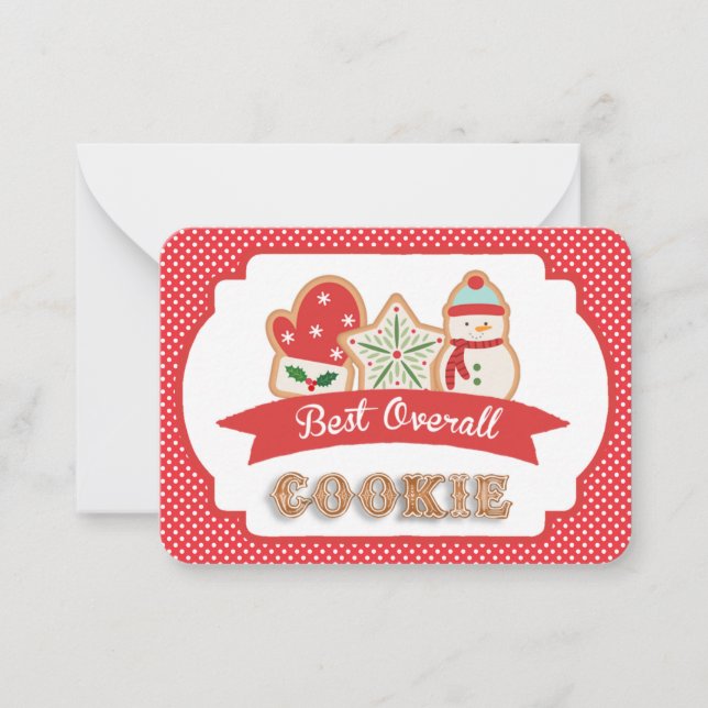 Correspondance Carte de note de prix du meilleur cookie en généra (Devant)