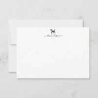 Carte de note du Beagle de chien Vintage personnal
