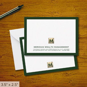 Correspondance Carte de note en or foncé personnalisé