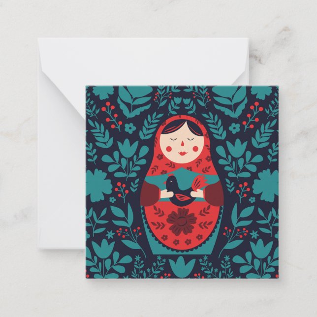 Correspondance Carte de note Matreshka (Devant)