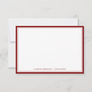 Correspondance Carte de note minimale à plat de marron