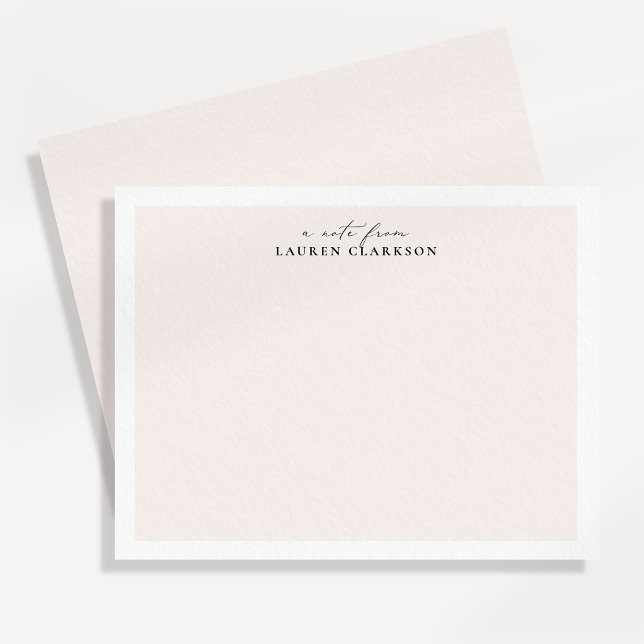 Correspondance Carte de note minimale rose script (Créateur téléchargé)