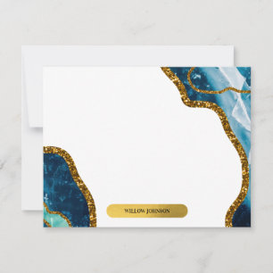Correspondance Carte de note Monogramme de Parties scintillant de