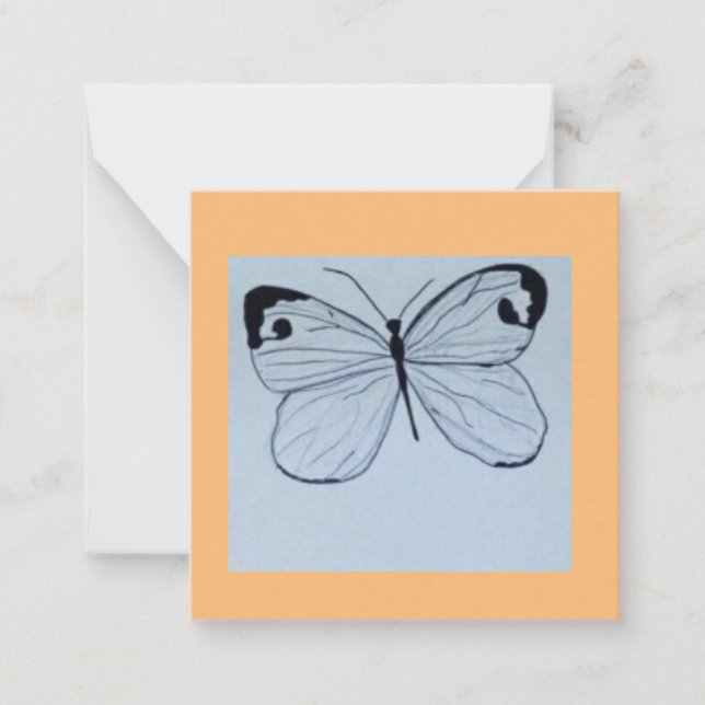 Correspondance Carte de note Papillon (Devant)