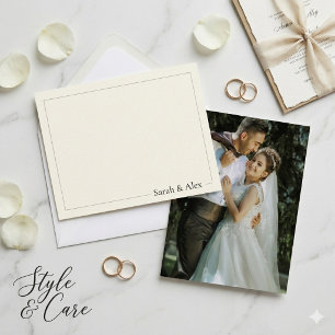 Correspondance Carte de note personnalisée avec photo de couple r