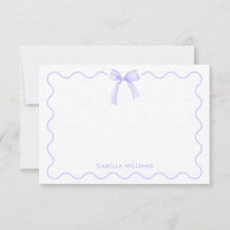 Correspondance Carte de note personnalisée avec un nœud aquarelle