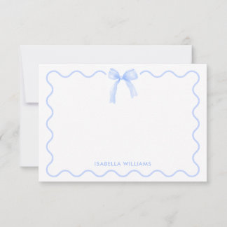 Correspondance Carte de note personnalisée avec un nœud aquarelle