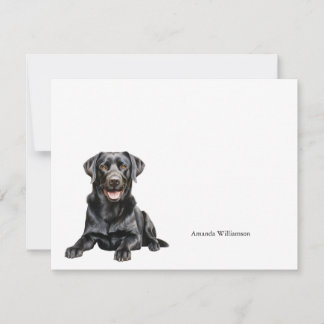 Correspondance Carte de note personnalisée Black Labrador