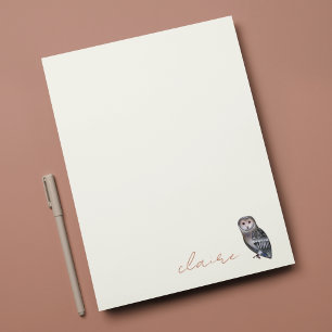 Correspondance Carte de note personnalisée de hibou