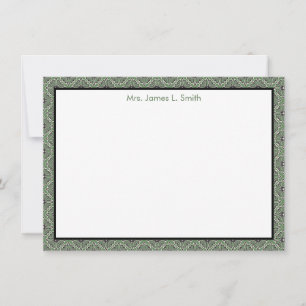 Correspondance Carte de note personnalisée Papeterie verte et n