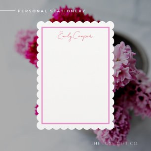 Correspondance Carte de note personnalisée Red Purple Scallside