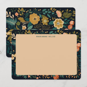 Correspondance Carte de note personnalisée Rustic Farmhouse Flora