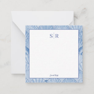 Correspondance Carte de note personnalisée Soft Blue Watercolor S
