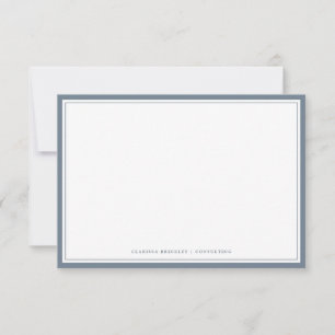 Correspondance Carte de note plat bleu ardoise minimale