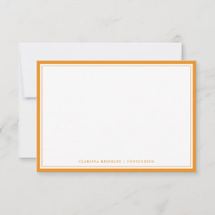 Correspondance Carte de note plat carottée minimale