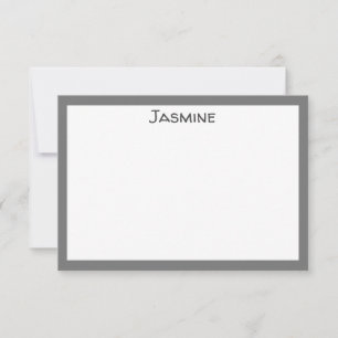 Correspondance Carte de note plat contemporaine avec nom