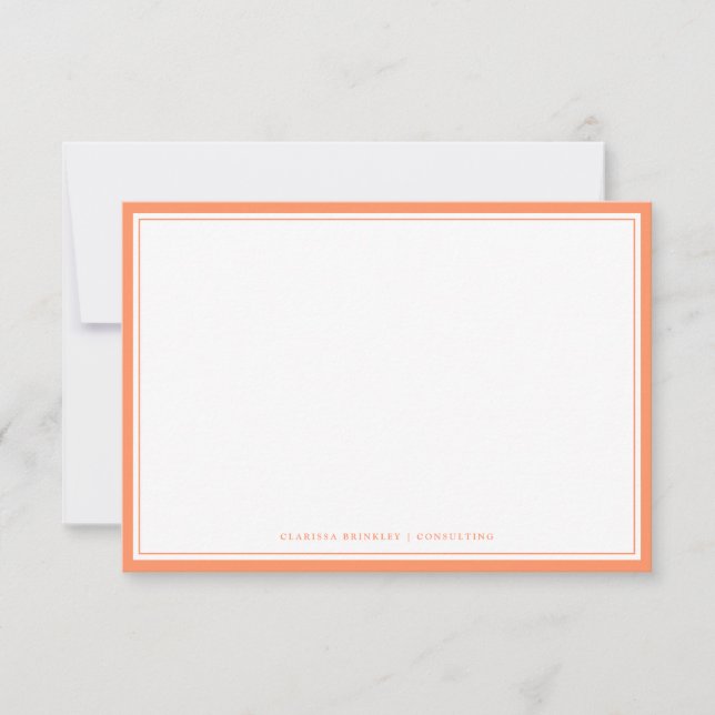 Correspondance Carte de note plat de corail (Devant)