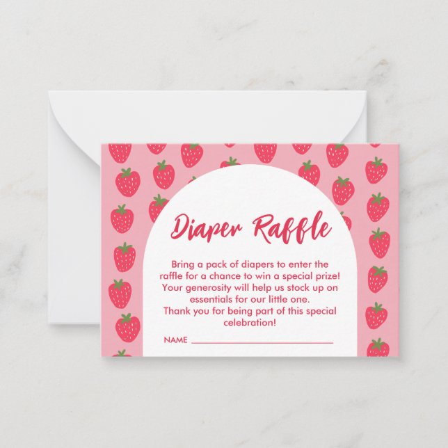 Correspondance Carte de note plat doux Bébé Raffle Berry (Devant)