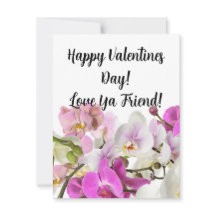 Carte de note plat Friend Valentines