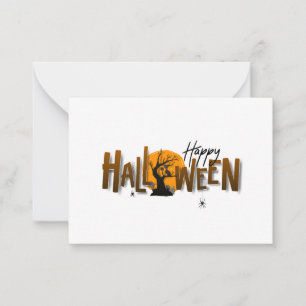 Correspondance Carte de note plat Halloween