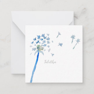 Correspondance Carte de note plat personnalisée Dandelion