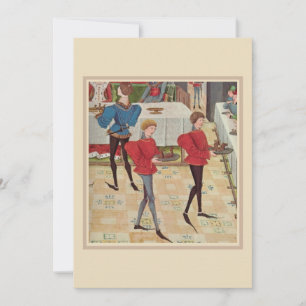 Correspondance Carte de note plat pour la fête médiévale