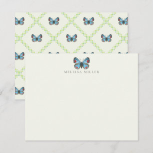 Correspondance Carte de note plat Sonoran Bleu Papillon