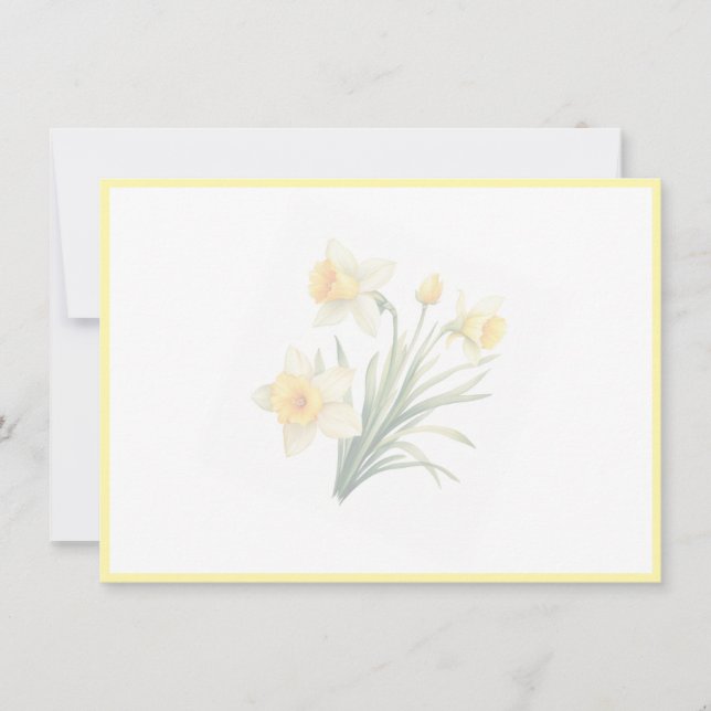 Correspondance Carte de note plate Daffodils (Devant)