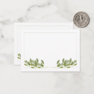 Correspondance Carte de note plate SAGE 3,5x2,5 / horizontale