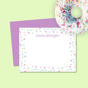 Correspondance Carte de note pour fille colorée avec arrosage mig