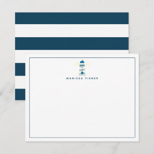 Correspondance Carte de note pour la papeterie bleue de Lighthous