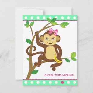 Correspondance Carte de note pour petite fille mignonne