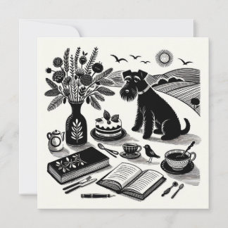 Correspondance Carte de note Schnauzer moyen