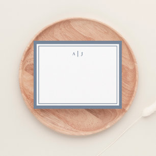 Correspondance Carte de note simple et Dusty Blue