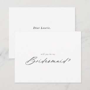 Correspondance Carte de note sur la proposition d'une servante d'