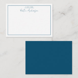 Correspondance Carte de note Turquoise de script de typographie m