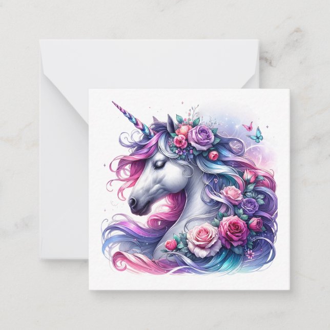 Correspondance Carte de note Unicorn (Devant)