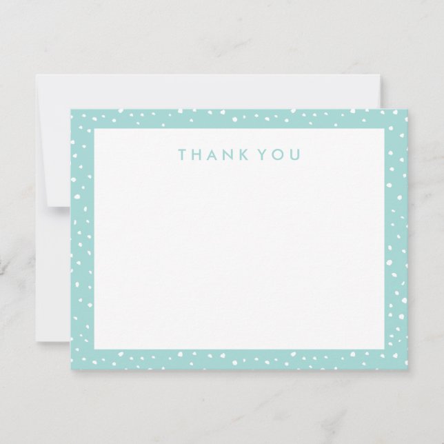 Correspondance Carte de notes Aqua Dotée Merci (Devant)