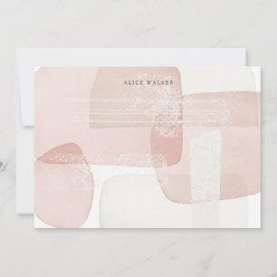 Correspondance Carte de papier à lettres moderne Abstrait Blush