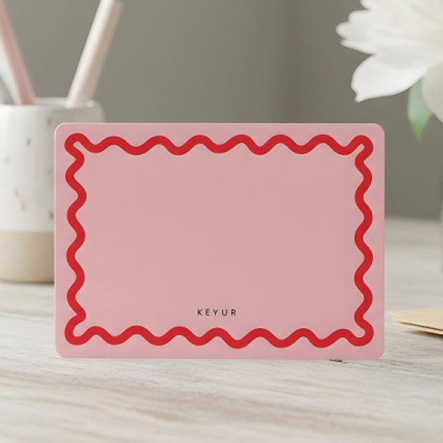 Correspondance Carte de papier à lettres Wavy Simple (Créateur téléchargé)