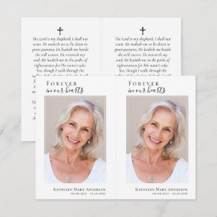 Correspondance Carte de prière commémorative de 4,25 po x 2,75 po