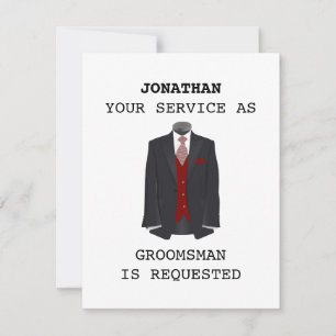 Correspondance Carte de proposition personnalisée pour garçons d'