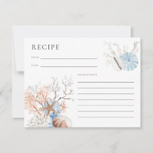 Correspondance Carte de recette Boho Beach Coral Reef
